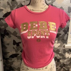 bebe Pink and Gold Sport Tee